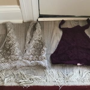 two victoria's secret bralettes!